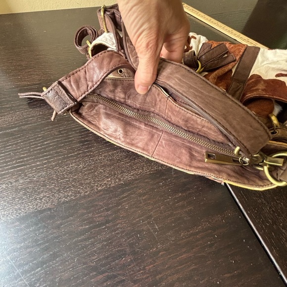 Steven by Steve Madden brown, white calf hair cowhide shoulder bag - Picture 11 of 15